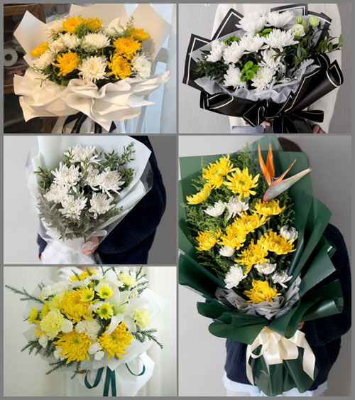 辽宁葫芦岛连山区渤海街道白事花束代送